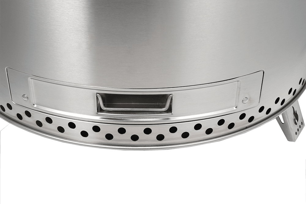 KZ Y stainless steel fire pit ash drawer with air vent holes – easy clean design KZ Y stainless steel fire pit ash drawer with air vent holes – easy clean design