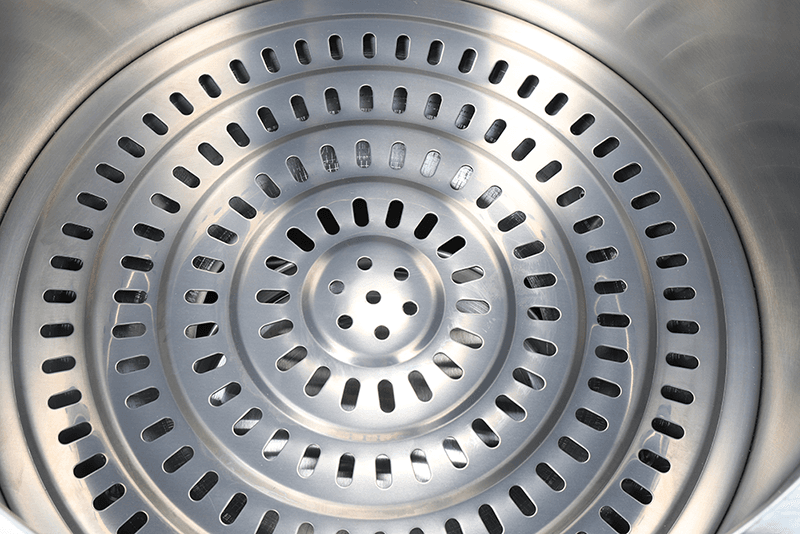 KZ-F smokeless fire pit perforated fire grate detail – multi-ring airflow design for secondary combustion 