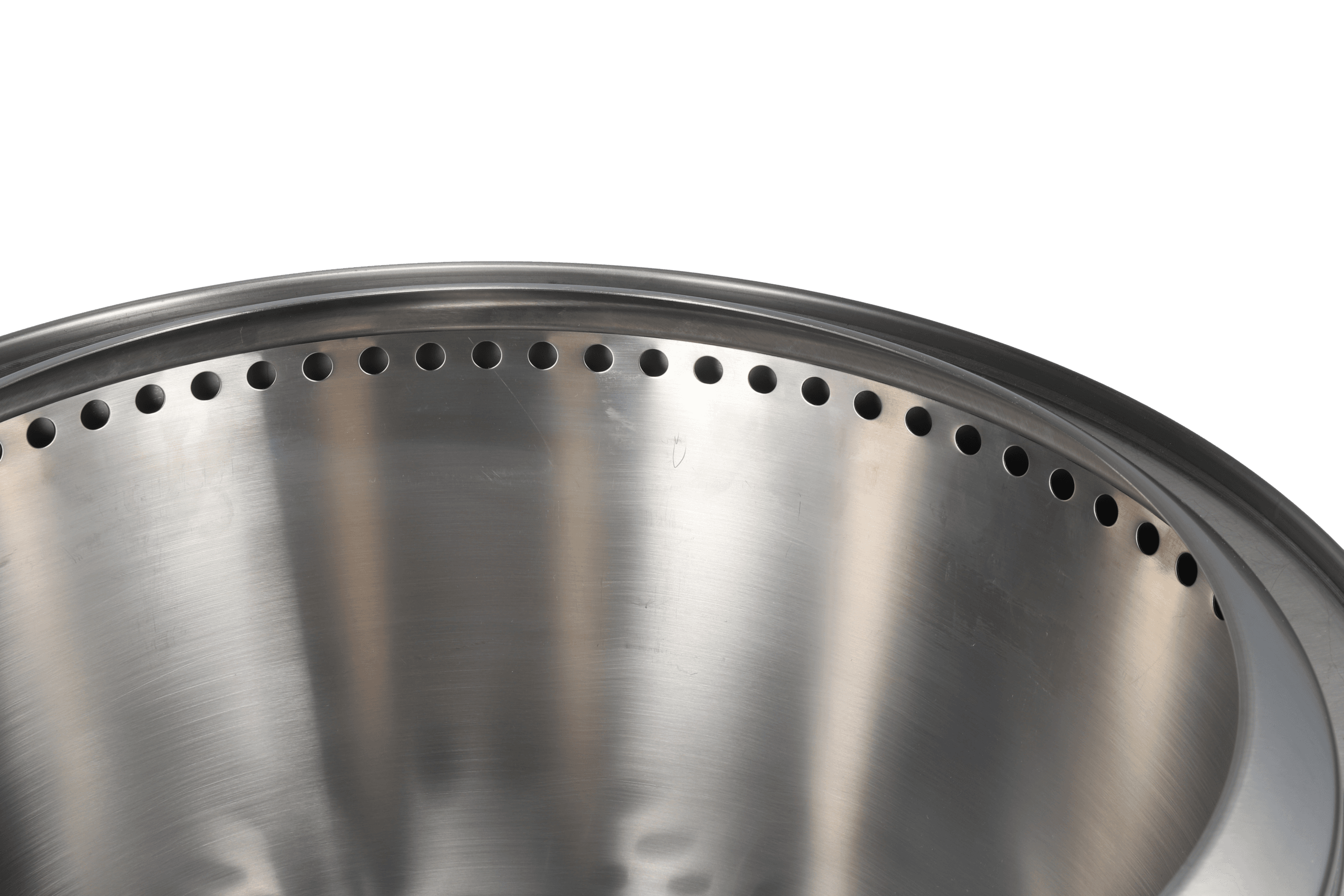 KZ-YS smokeless fire pit interior – secondary combustion air holes at rim for low-smoke burn