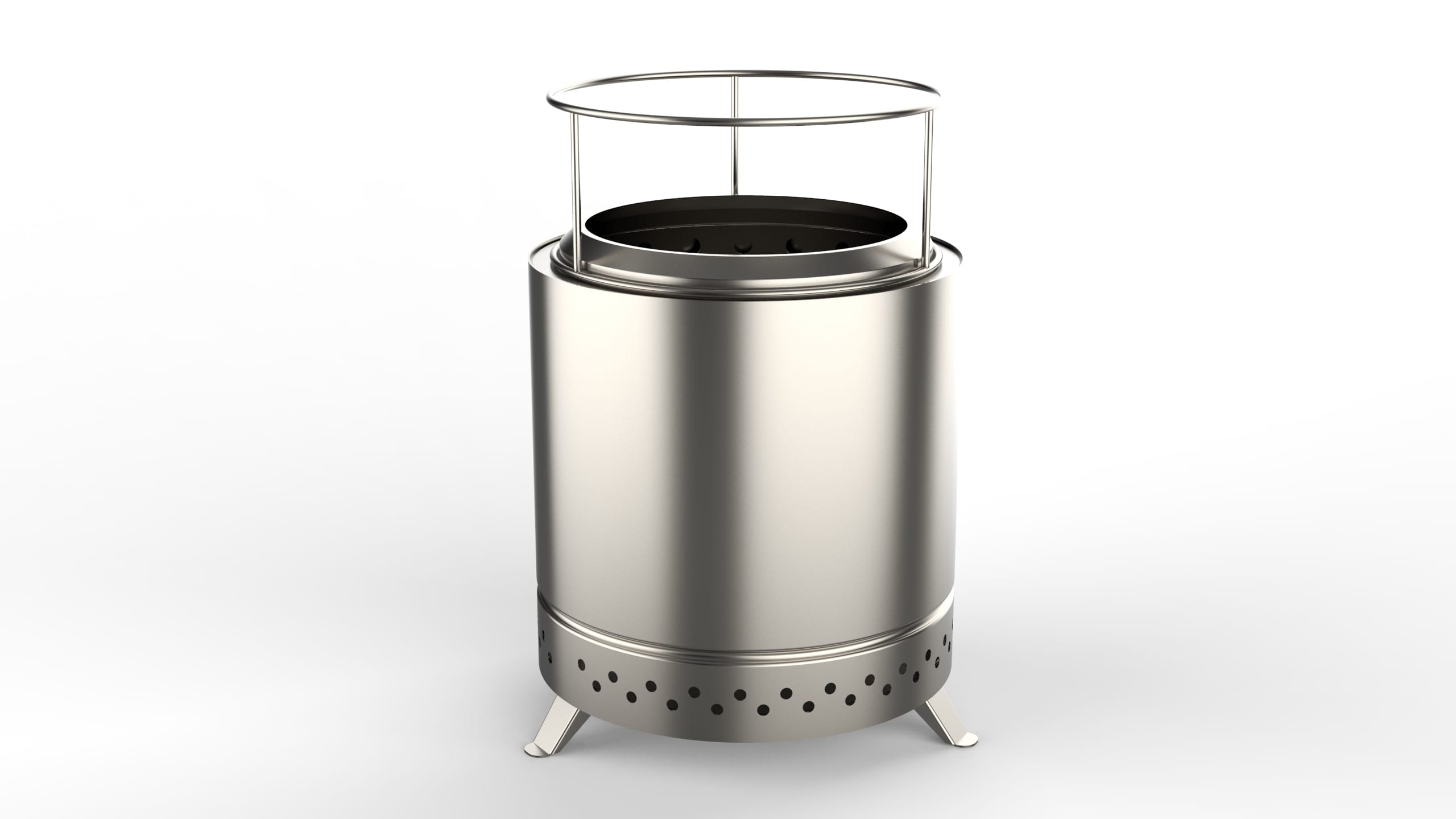 KZ-X220 smokeless fire pit with pot rack accessory – tabletop fire pit OEM supplier China