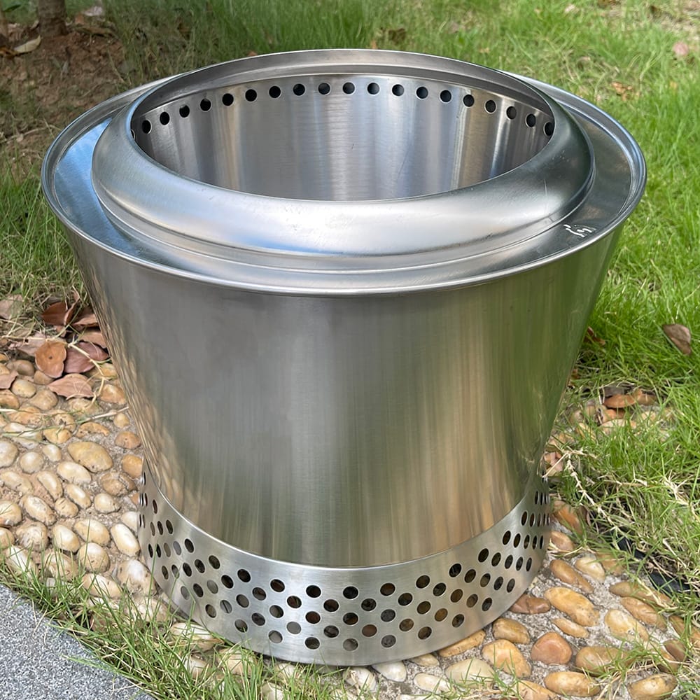 KZ-YS smokeless fire pit — bowl shape, two-piece split, wholesale OEM supplier