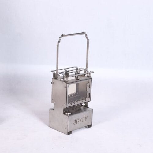 XM0301 deer lantern wood burning stove — portable tabletop and hanging heater with glass window, stainless steel