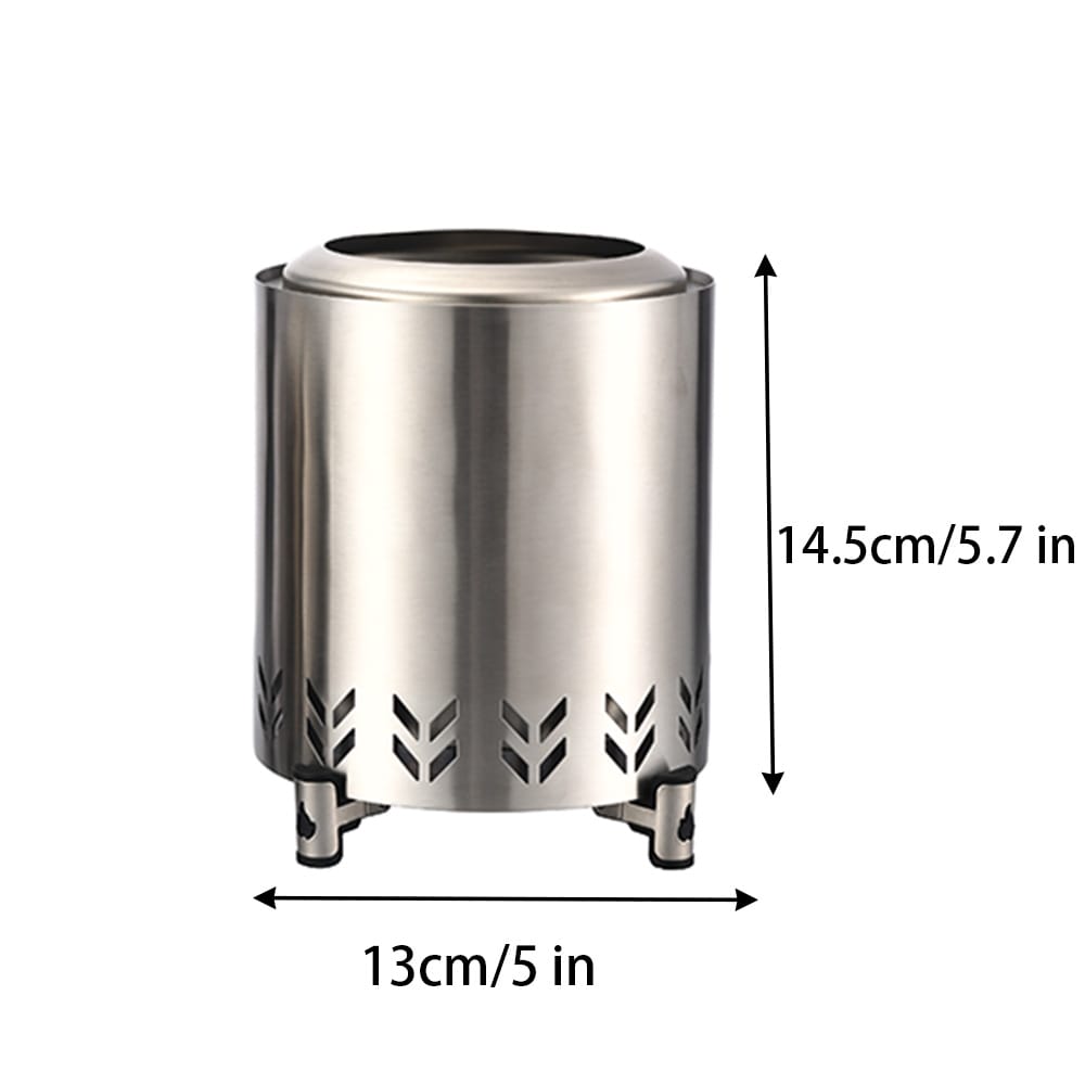 KZ-X130 mini portable smokeless fire pit wholesale — dimensions diagram