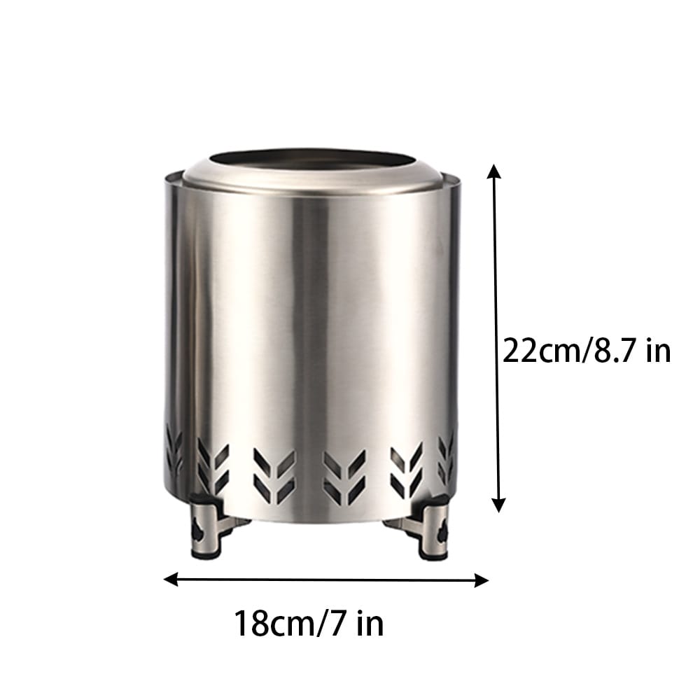 KZ-X180 mini smokeless fire pit wholesale — dimensions diagram