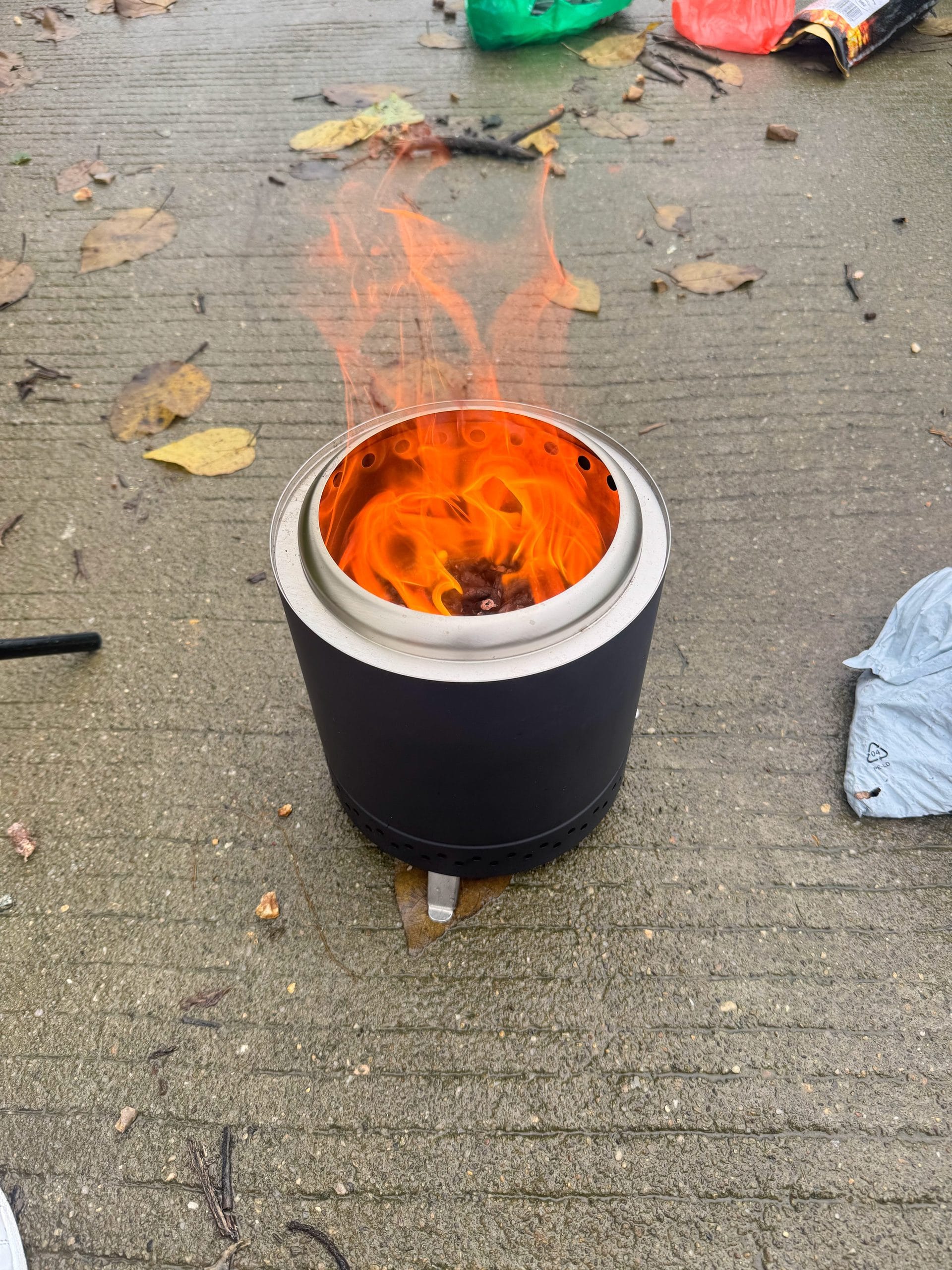 fire pit supplier verification — X220 smokeless fire pit burning test