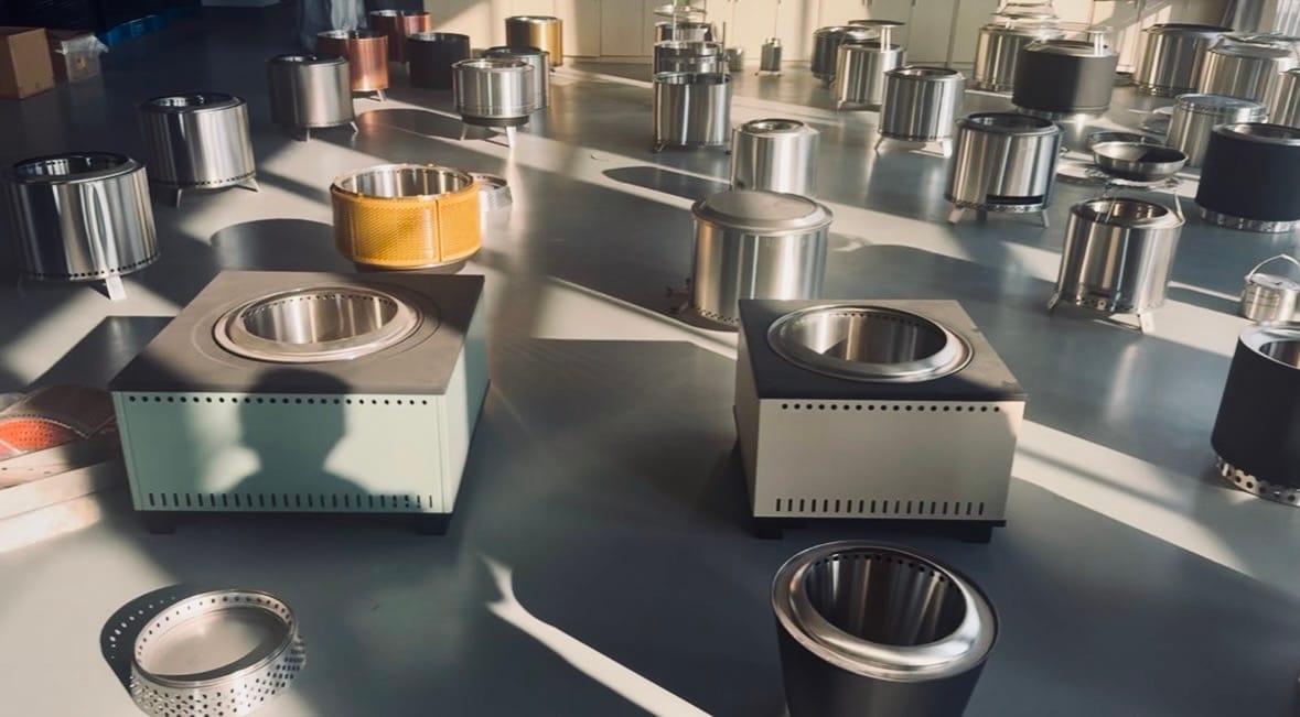 KZ series smokeless fire pits — seven models in 304 stainless steel